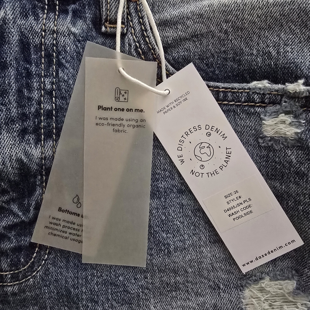 Daze Denim Cutoff Troublemaker High Rise Short SZ 26 - Picture 5 of 7